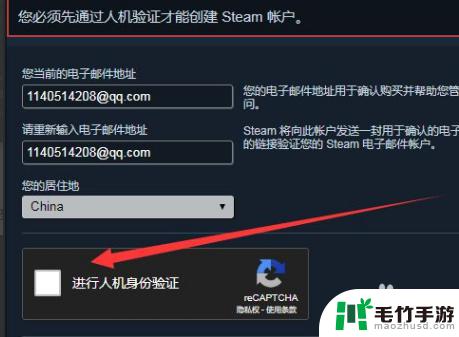 steam注册的电子邮件地址怎么填