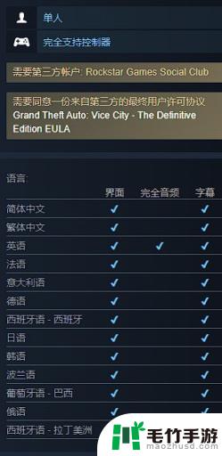 gta三部曲重制版steam多少钱