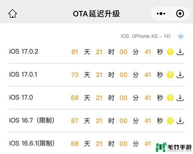 iOS 17.3 系统已关闭验证，但仍可进行升级操作